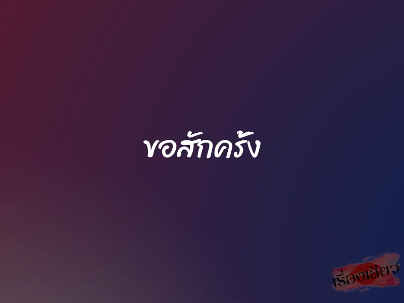 ขอสักครั้ง 1 ขอสักครั้ง
