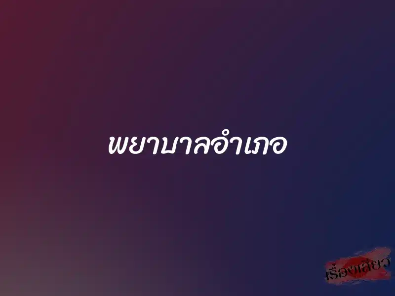 พยาบาลอำเภอ 1 พยาบาลอำเภอ