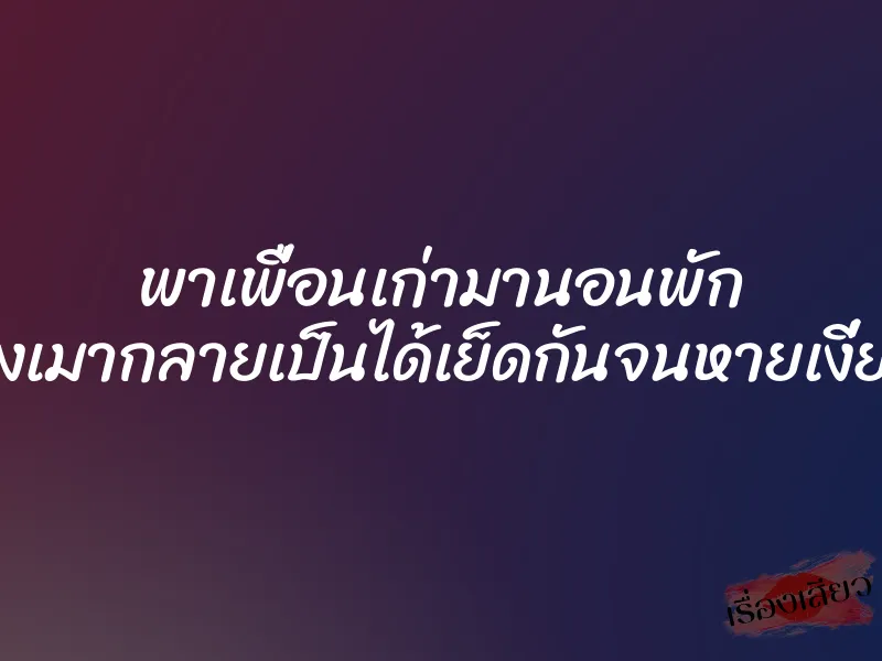 พาเพื่อนเก่ามานอนพัก ให้สร่างเมากลายเป็นได้เย็ดกันจนหายเงี่ยนแทน 1 พาเพื่อนเก่ามานอนพัก ให้สร่างเมากลายเป็นได้เย็ดกันจนหายเงี่ยนแทน