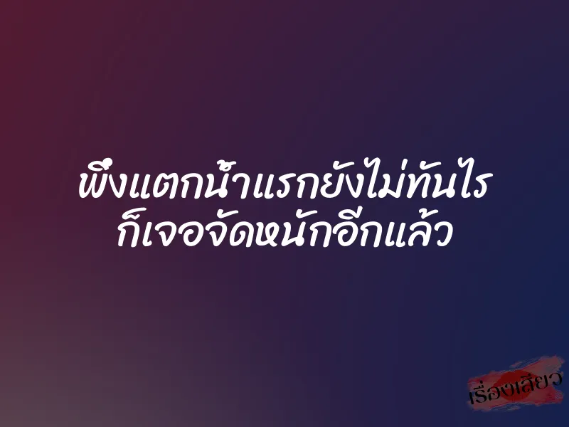 พึ่งแตกน้ำแรกยังไม่ทันไร ก็เจอจัดหนักอีกแล้ว 1 พึ่งแตกน้ำแรกยังไม่ทันไร ก็เจอจัดหนักอีกแล้ว