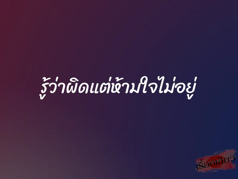 รู้ว่าผิดแต่ห้ามใจไม่อยู่ 1 รู้ว่าผิดแต่ห้ามใจไม่อยู่
