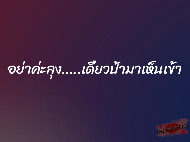 อย่าค่ะลุง…..เดี๋ยวป้ามาเห็นเข้า 1 อย่าค่ะลุง…..เดี๋ยวป้ามาเห็นเข้า