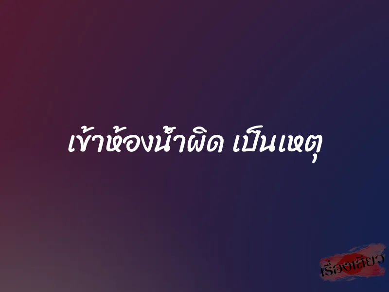 เข้าห้องน้ำผิด เป็นเหตุ 1 เข้าห้องน้ำผิด เป็นเหตุ