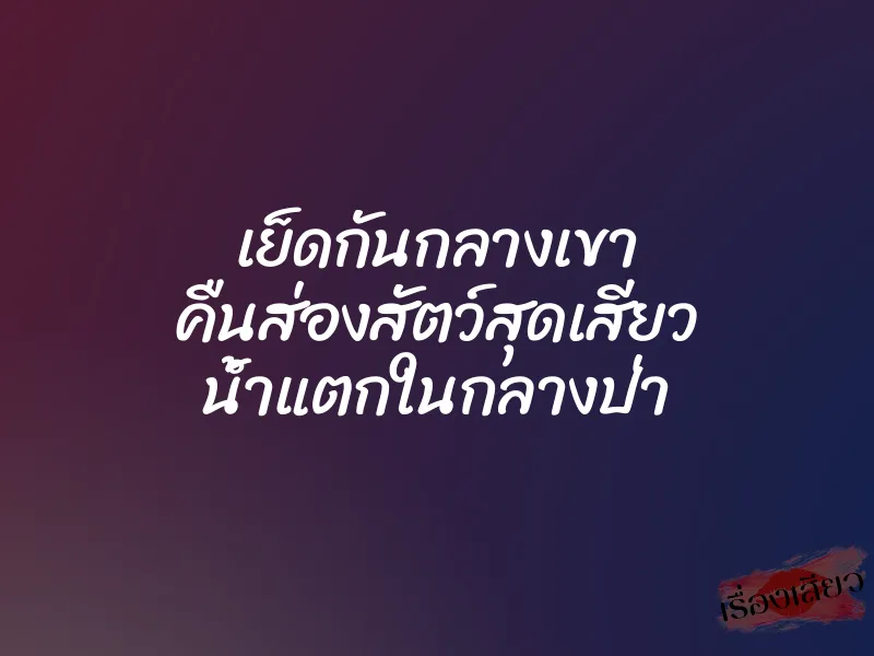 เย็ดกันกลางเขา คืนส่องสัตว์สุดเสียว น้ำแตกในกลางป่า 1 เย็ดกันกลางเขา คืนส่องสัตว์สุดเสียว น้ำแตกในกลางป่า