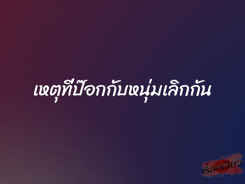 เหตุที่ป๊อกกับหนุ่มเลิกกัน 1 เหตุที่ป๊อกกับหนุ่มเลิกกัน