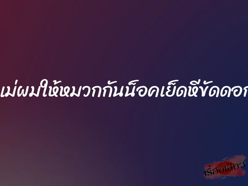 แม่ผมให้หมวกกันน็อคเย็ดหีขัดดอก 1 แม่ผมให้หมวกกันน็อคเย็ดหีขัดดอก
