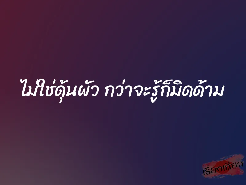 ไม่ใช่ดุ้นผัว กว่าจะรู้ก็มิดด้าม 2 ไม่ใช่ดุ้นผัว กว่าจะรู้ก็มิดด้าม