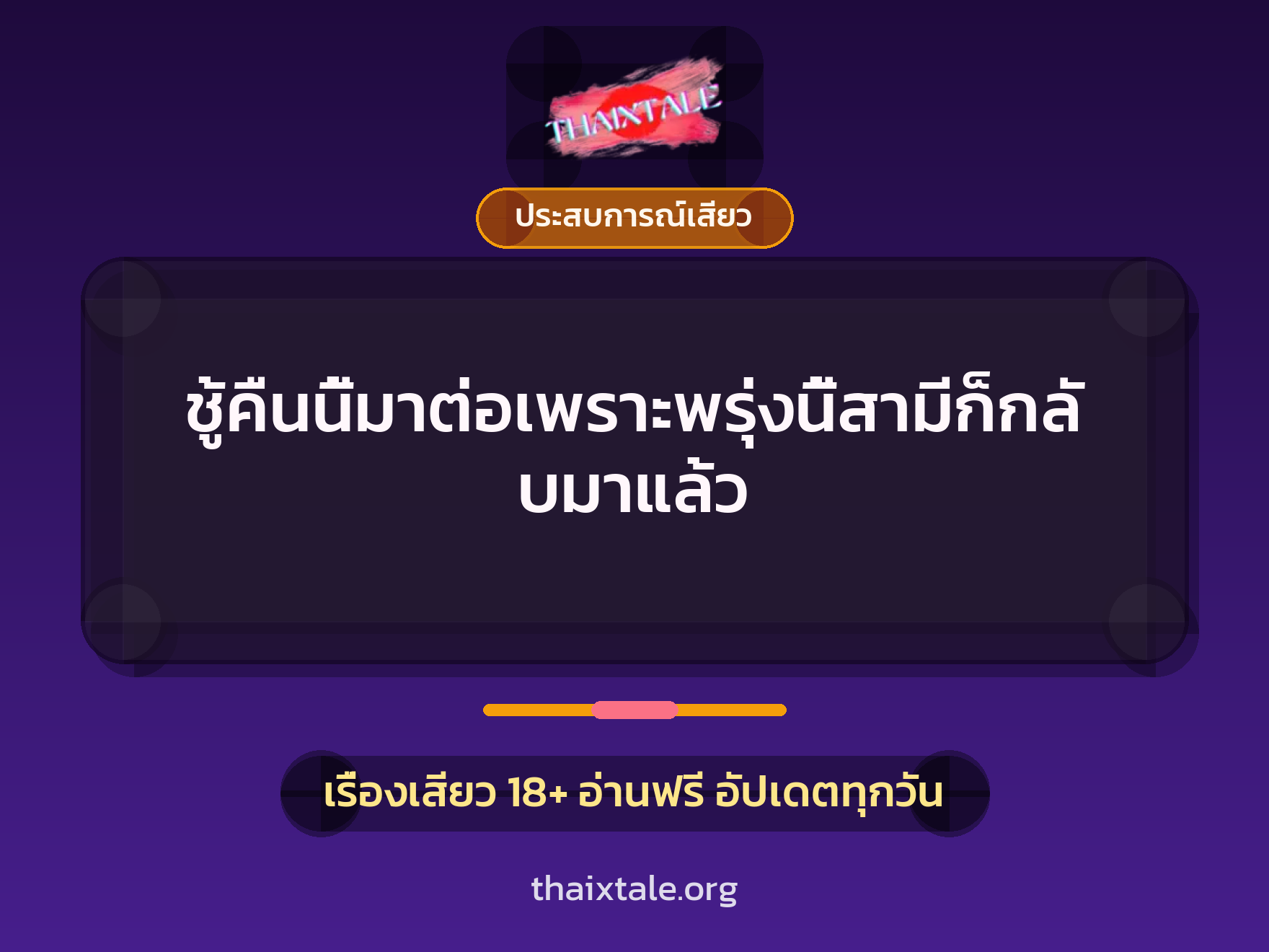 เรื่องเสียว ชู้คืนนี้มาต่อเพราะพรุ่งนี้สามีก็กลับมาแล้ว | ThaiXTale