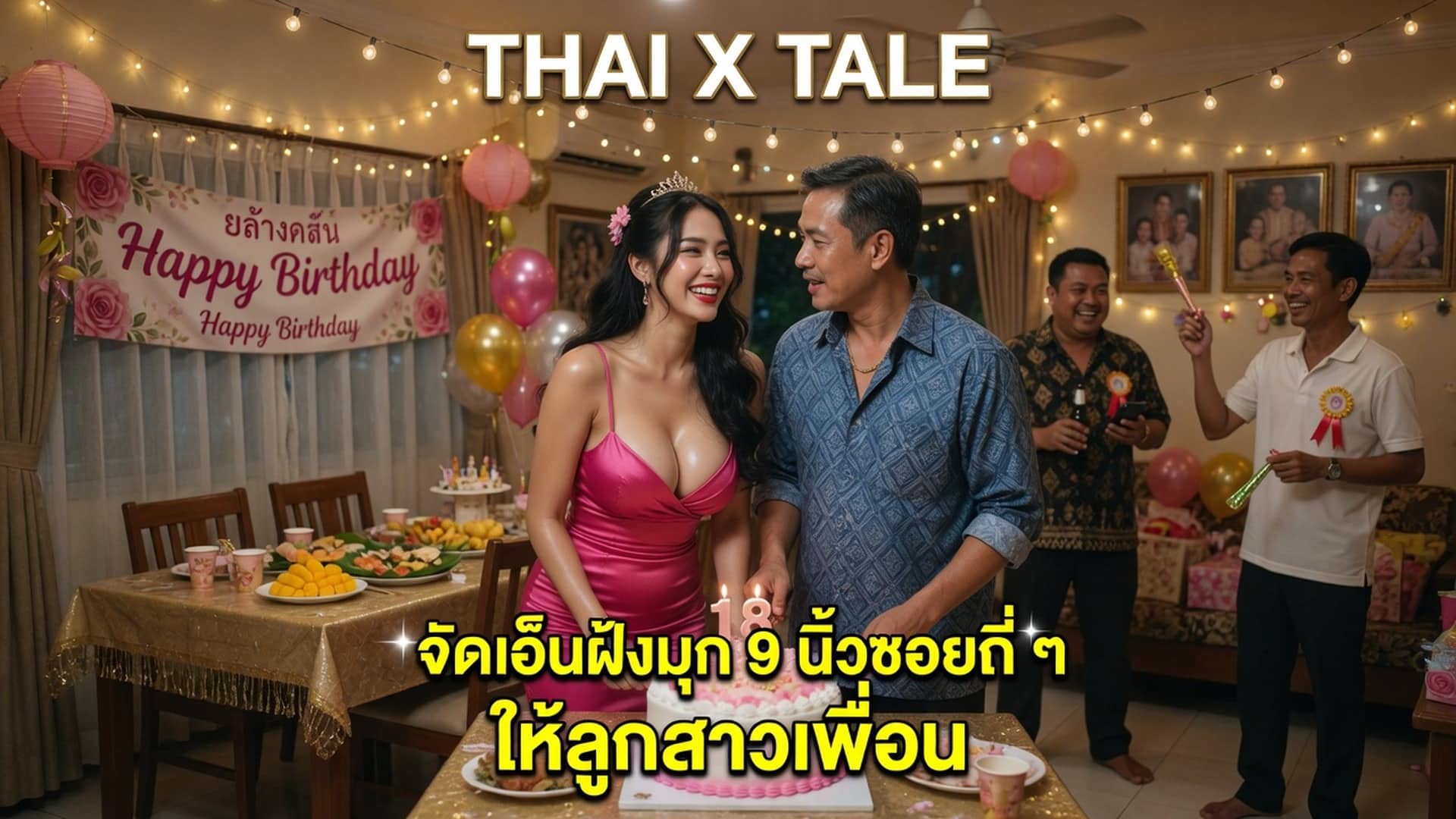 เรื่องเสียว จัดเอ็นฝังมุก 9 นิ้วซอยถี่ ๆ ให้ลูกสาวเพื่อน | ThaiXTale