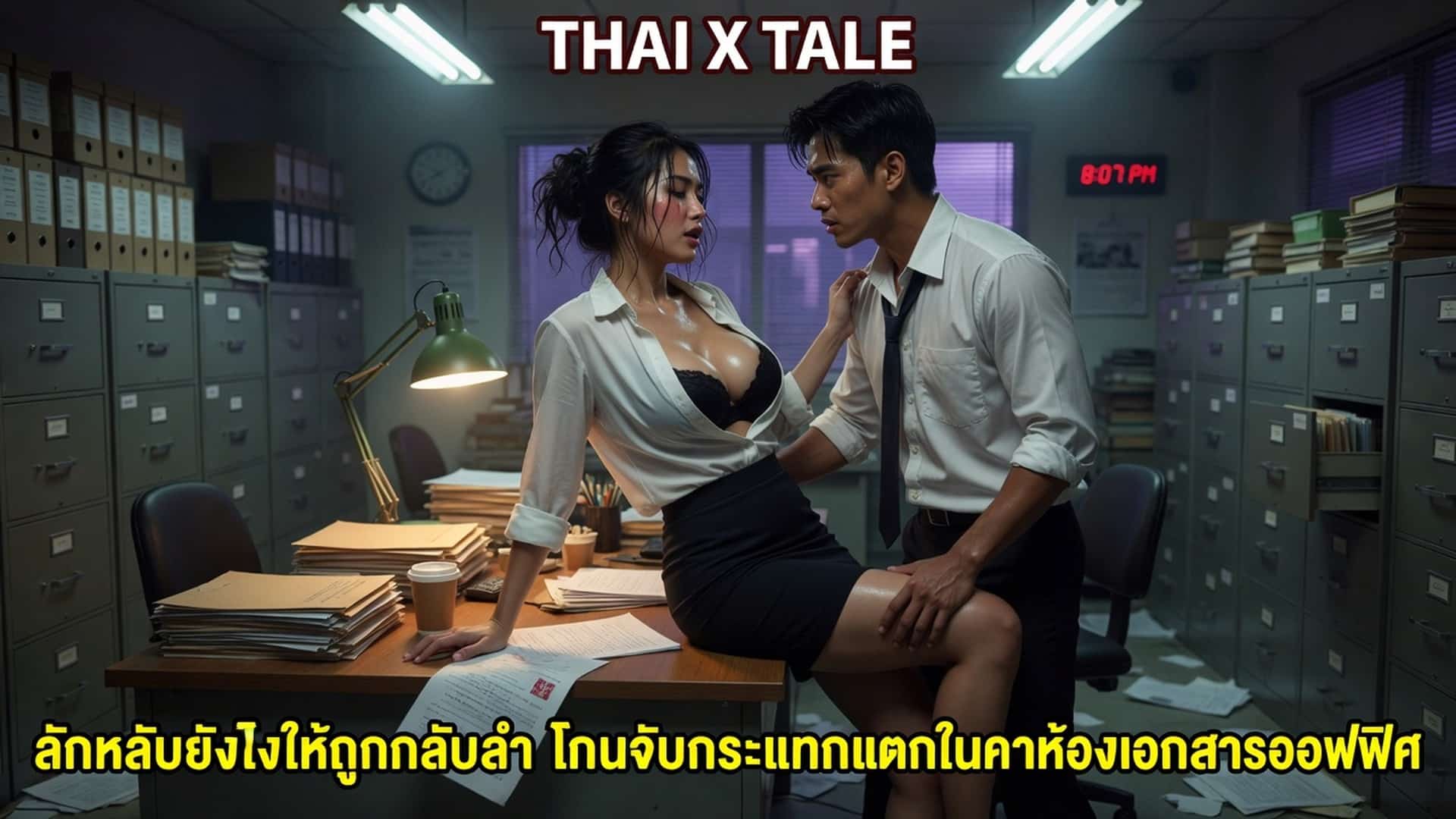 เรื่องเสียว ลักหลับยังไงให้ถูกกลับลำ โดนจับกระแทกแตกในคาห้องเอกสารออฟฟิศ | ThaiXTale