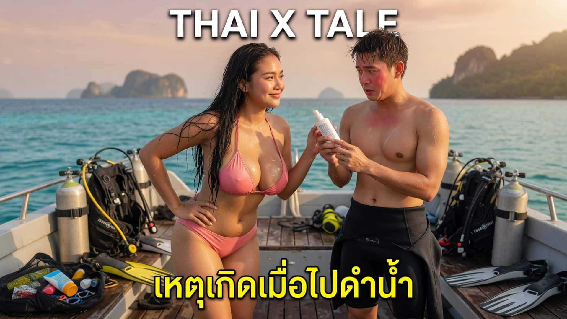 เรื่องเสียว เหตุเกิดเมื่อไปดำน้ำ | ThaiXTale