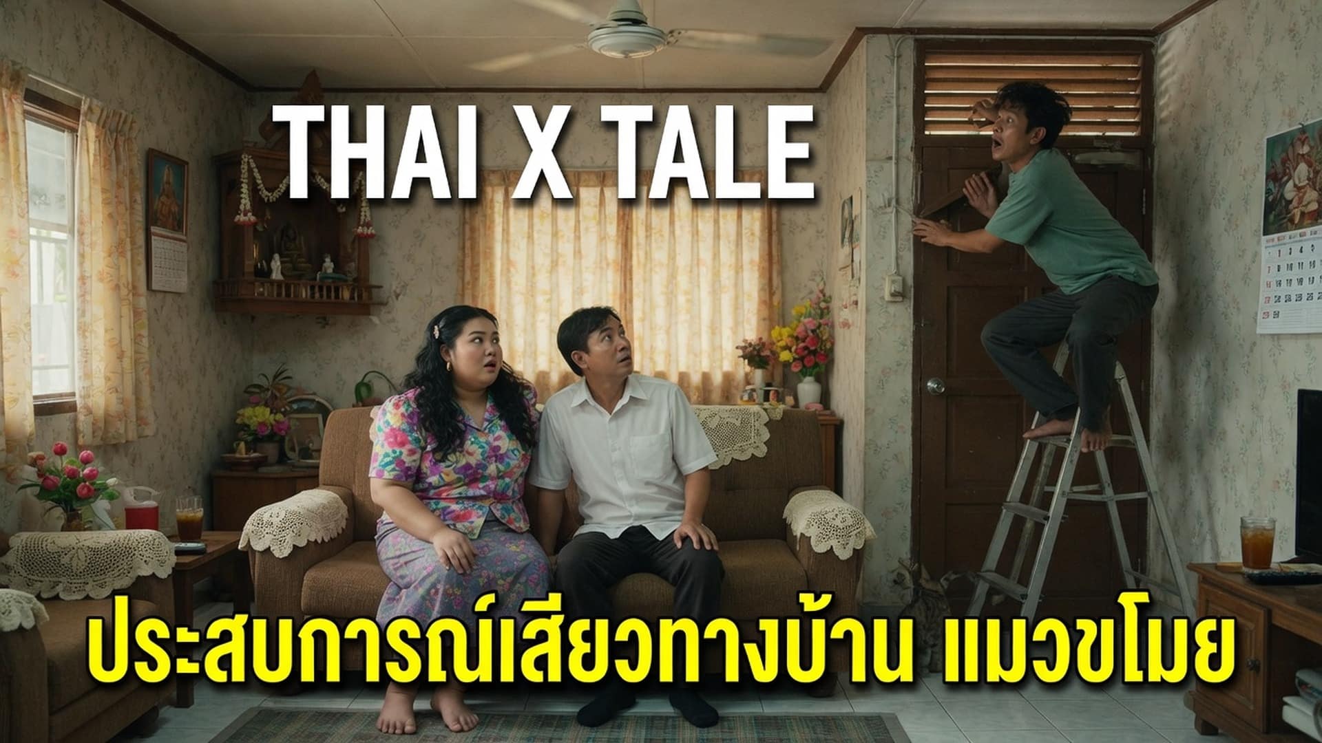 เรื่องเสียว ประสบการณ์เสียวทางบ้าน แมวขโมย | ThaiXTale
