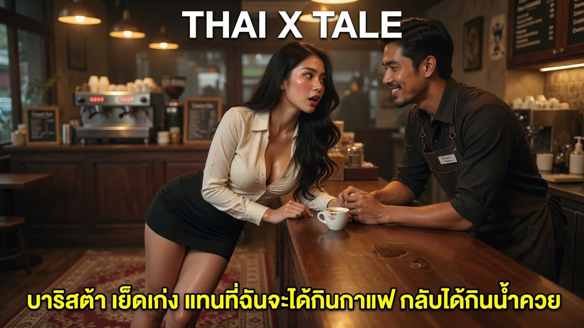 เรื่องเสียว บาริสต้า เย็ดเก่ง แทนที่ฉันจะได้กินกาแฟ กลับได้กินน้ำควย | ThaiXTale