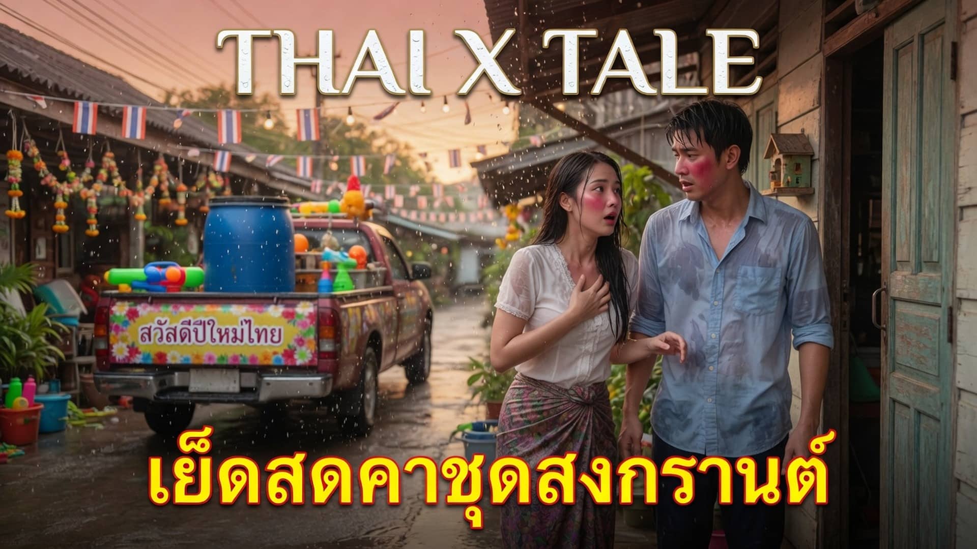 เรื่องเสียว เรื่องเสียวๆ เย็ดสดคาชุดสงกรานต์ | ThaiXTale