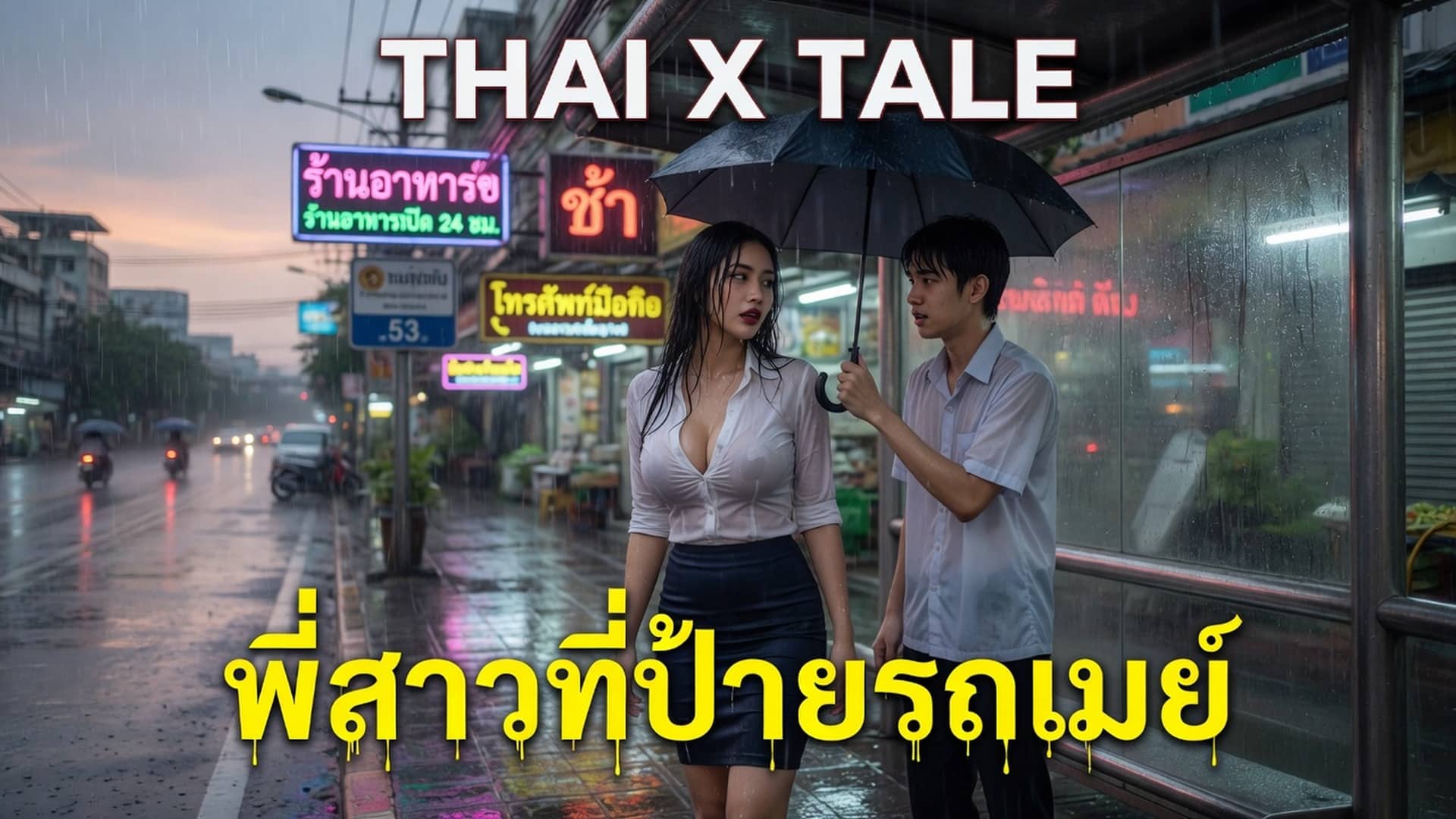 เรื่องเสียว พี่สาวที่ป้ายรถเมย์ | ThaiXTale