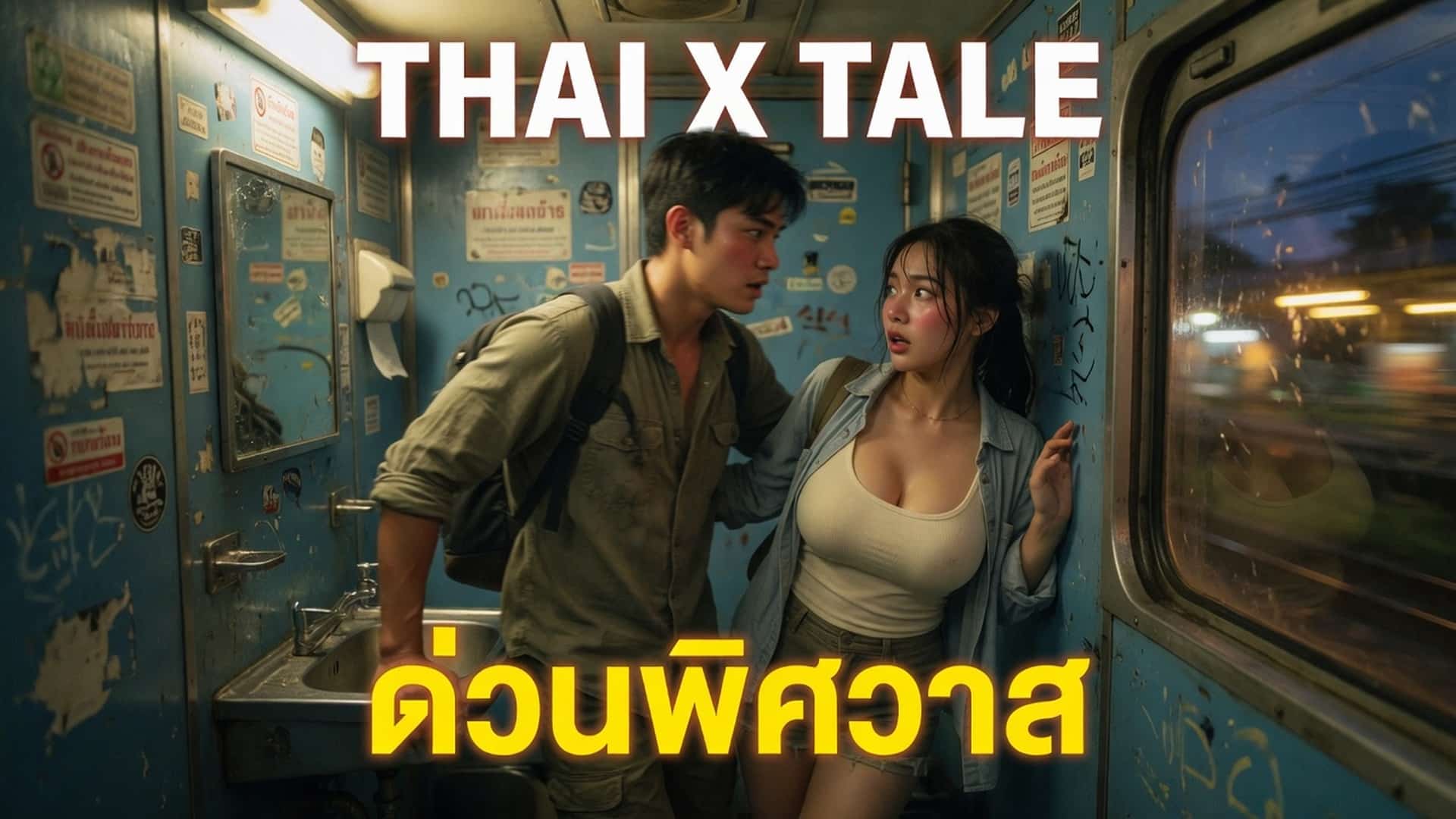 เรื่องเสียว ด่วนพิศวาส เที่ยวรถไฟ ใครว่าไม่เสียว โดนเย็ดคาห้องน้ำรถไฟเพราะผู้ชายควยใหญ่มาอ่อย | ThaiXTale