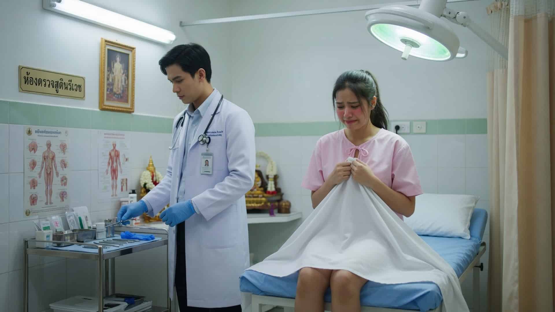 เรื่องเสียว แหกหีให้ตรวจภายใน คุณหมอเอาอะไรแหย่หีคะ | ThaiXTale