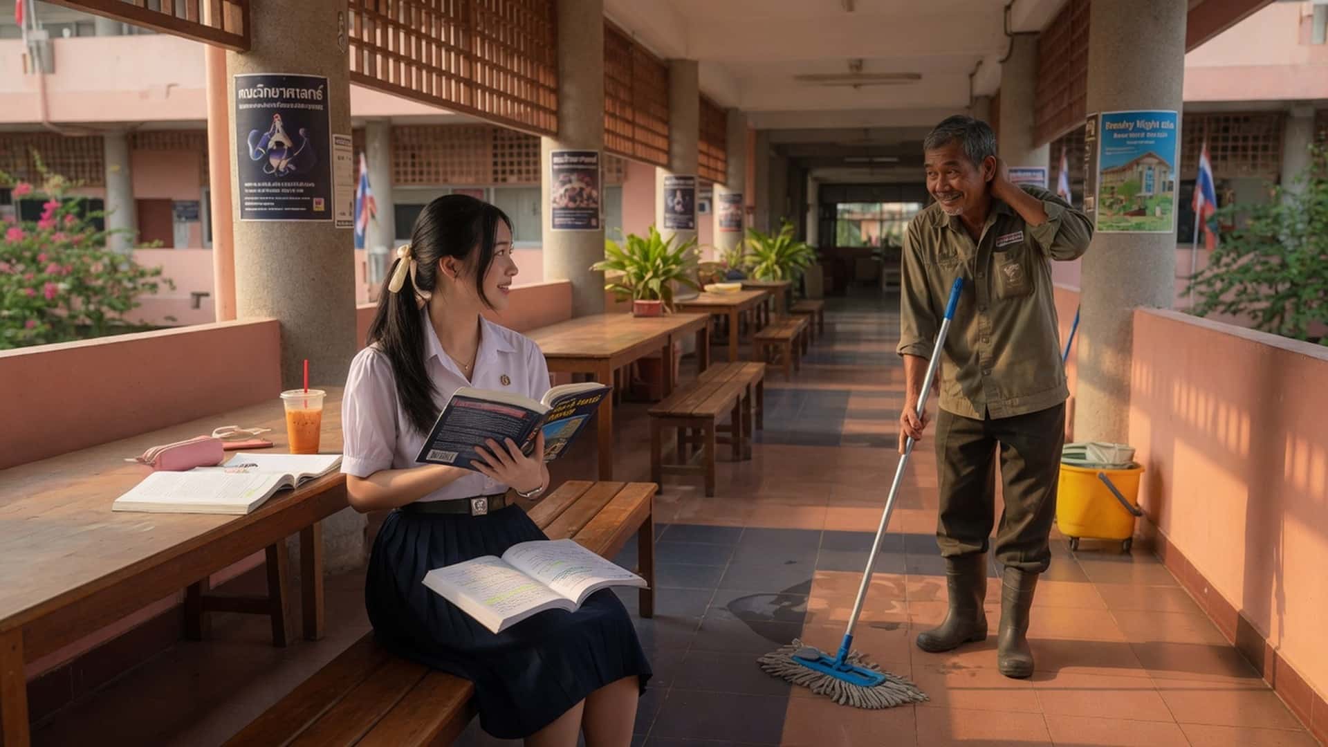เรื่องเสียว ลุงภารโรงตะบันเย็ดหีจนติดใจ | ThaiXTale