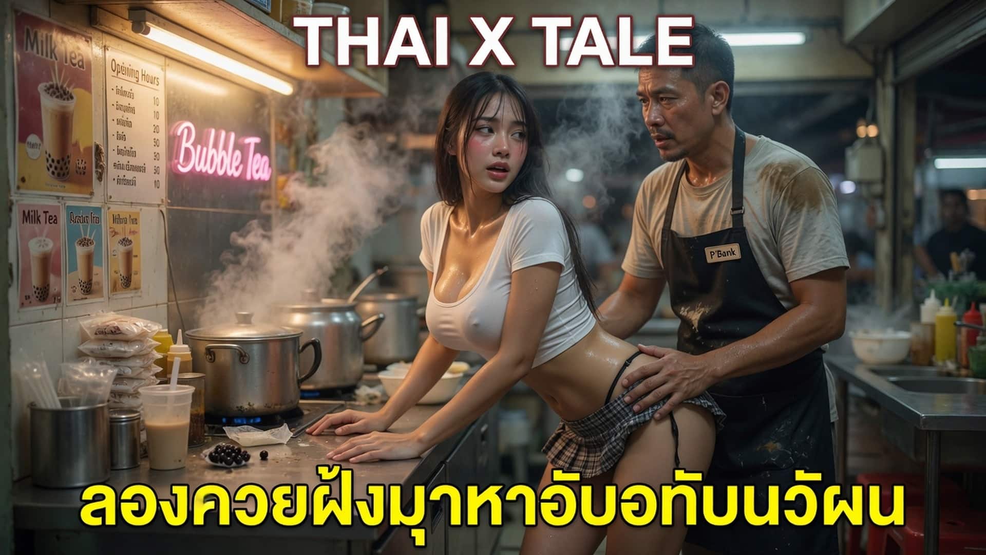 เรื่องเสียว ลองควยฝังมุกของคนขายชาไข่มุก | ThaiXTale