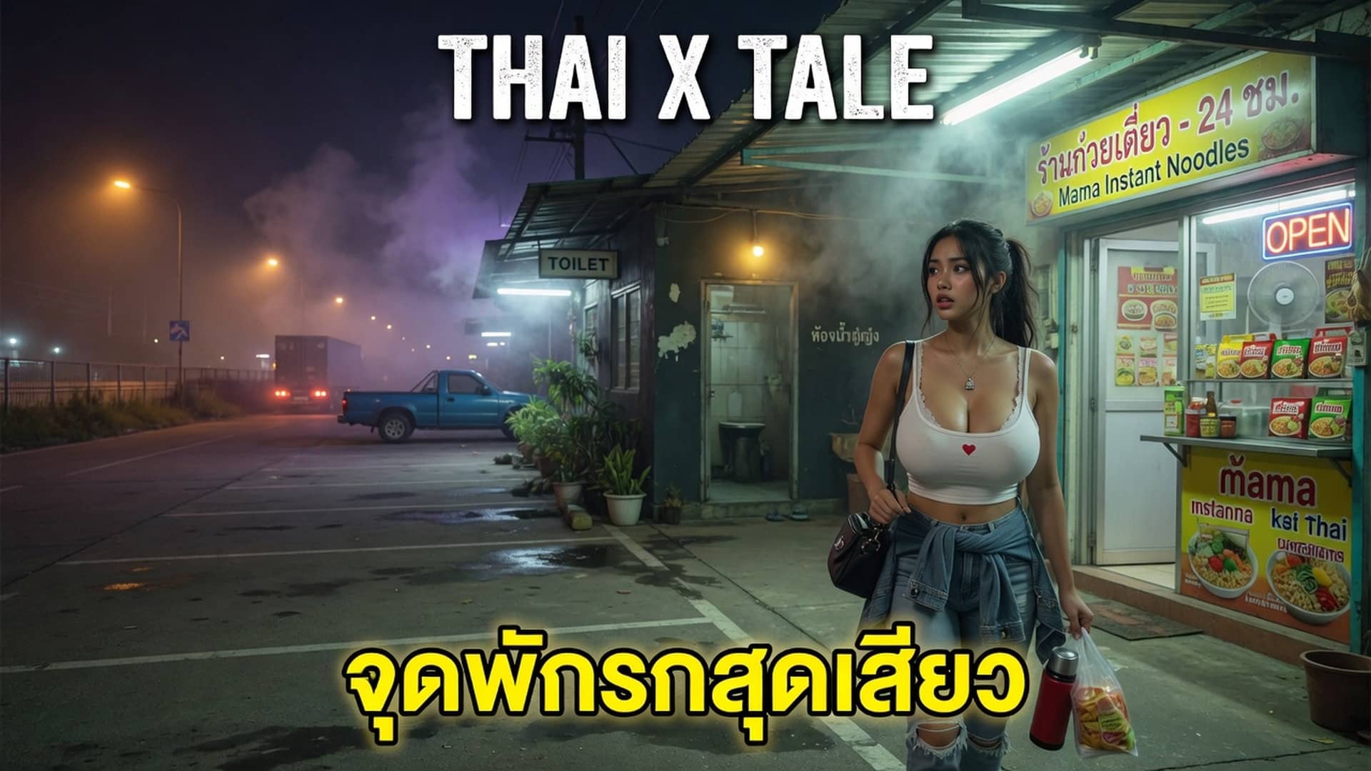 เรื่องเสียว จุดพักรถสุดเสียว เมื่อเจอผู้ชายควยใหญ่ชวนเย็ดในห้องน้ำรวมยามวิกาล งานนี้ ไม่ปฏิเสธอยู่แล้ว | ThaiXTale
