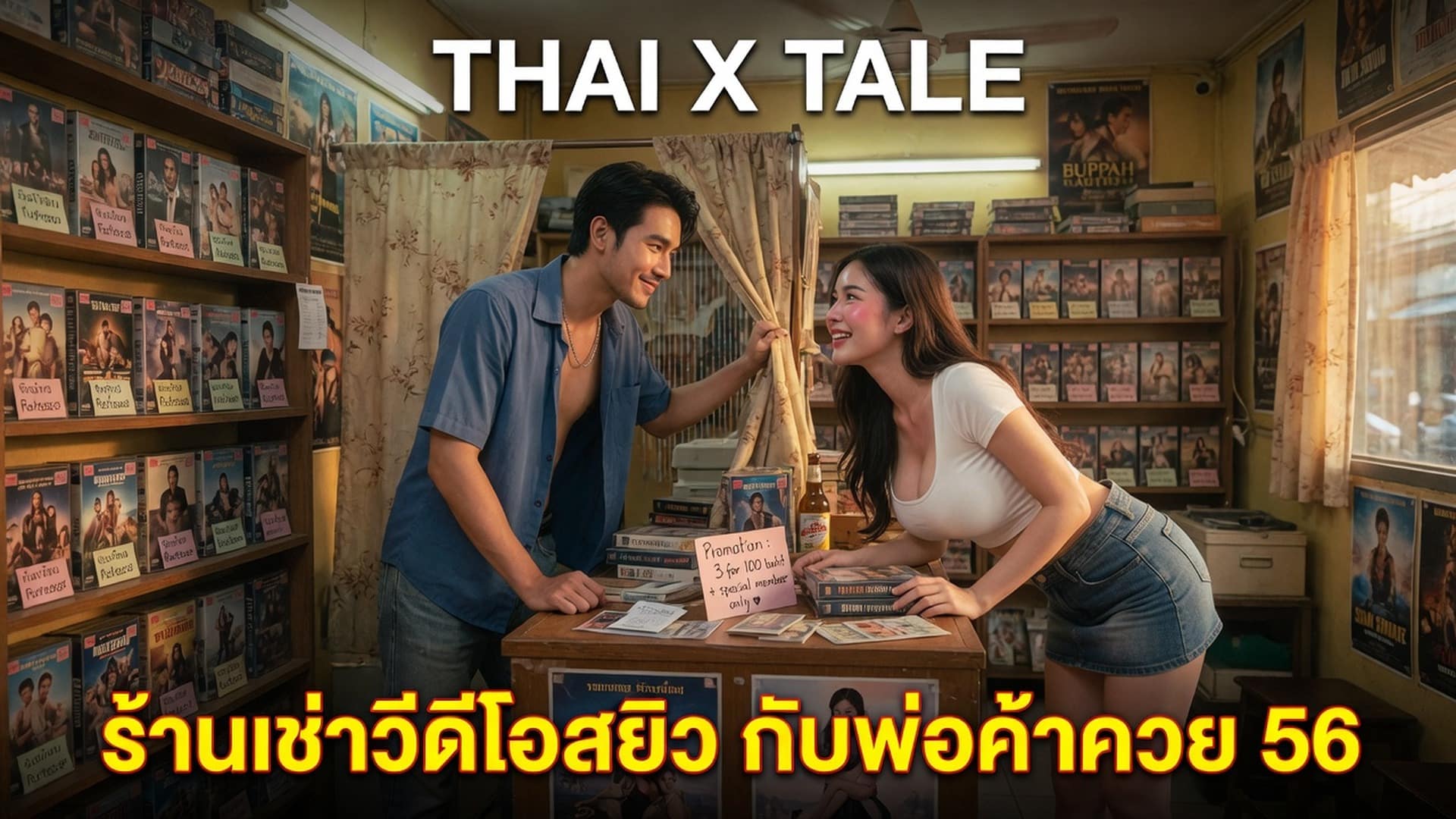 เรื่องเสียว ร้านเช่าวีดีโอสยิว กับพ่อค้าควย 56 | ThaiXTale