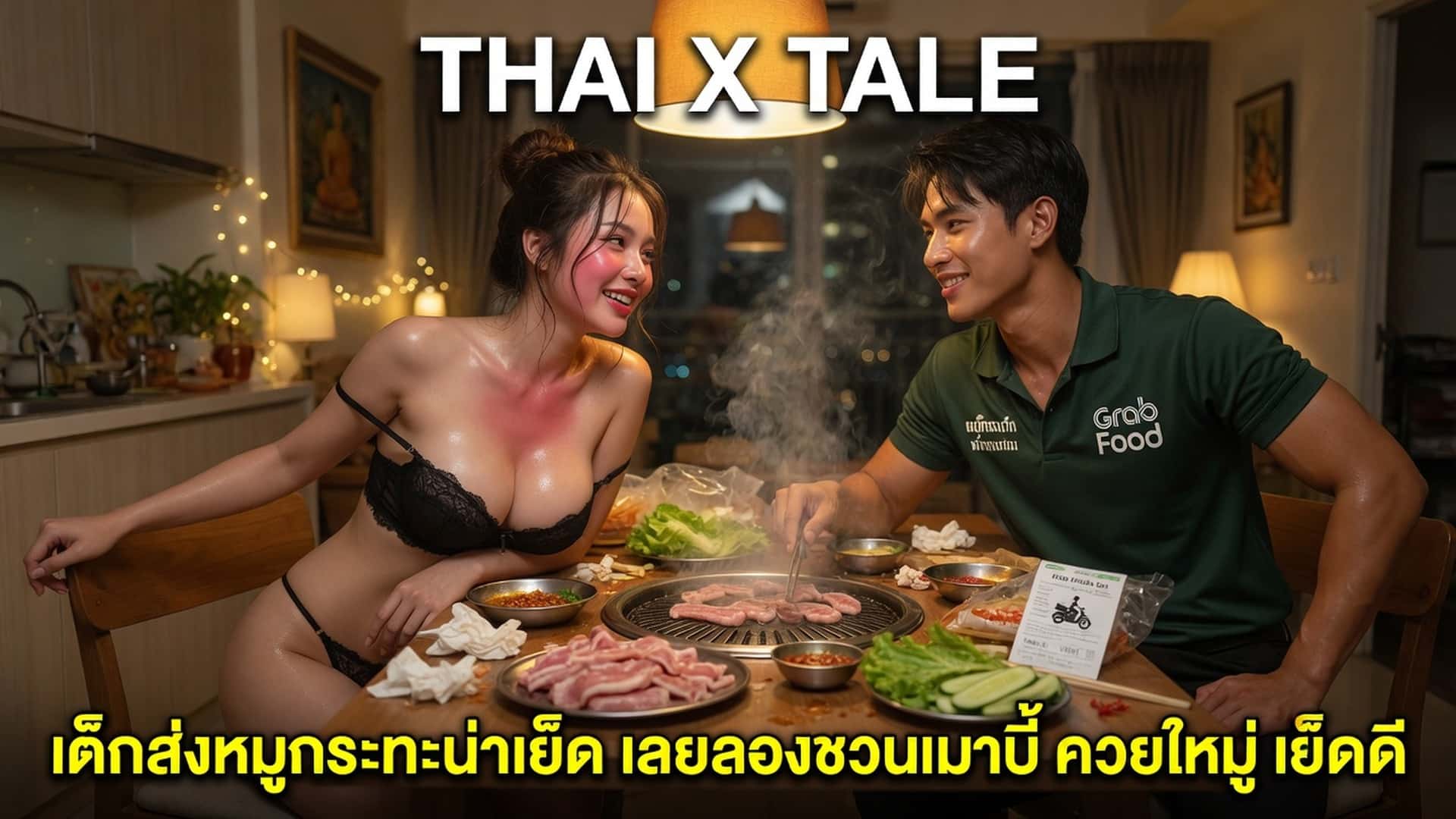เรื่องเสียว เด็กส่งหมูกระทะน่าเย็ด เลยลองชวนมาปี้ ควยใหญ่ เย็ดดี พี่เลยทิปหนัก | ThaiXTale