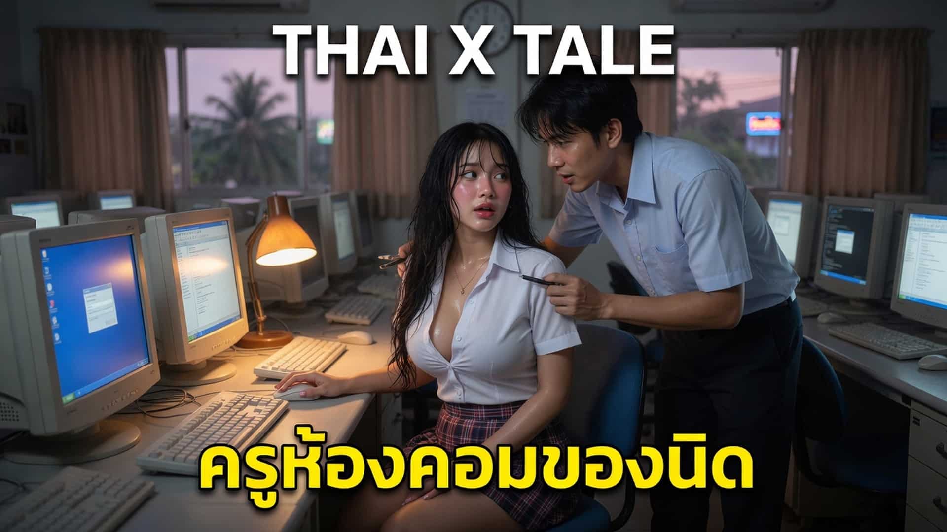 เรื่องเสียว ครูห้องคอมของนิด “โอ้วววว…ครู…หนูเสียววววว” | ThaiXTale