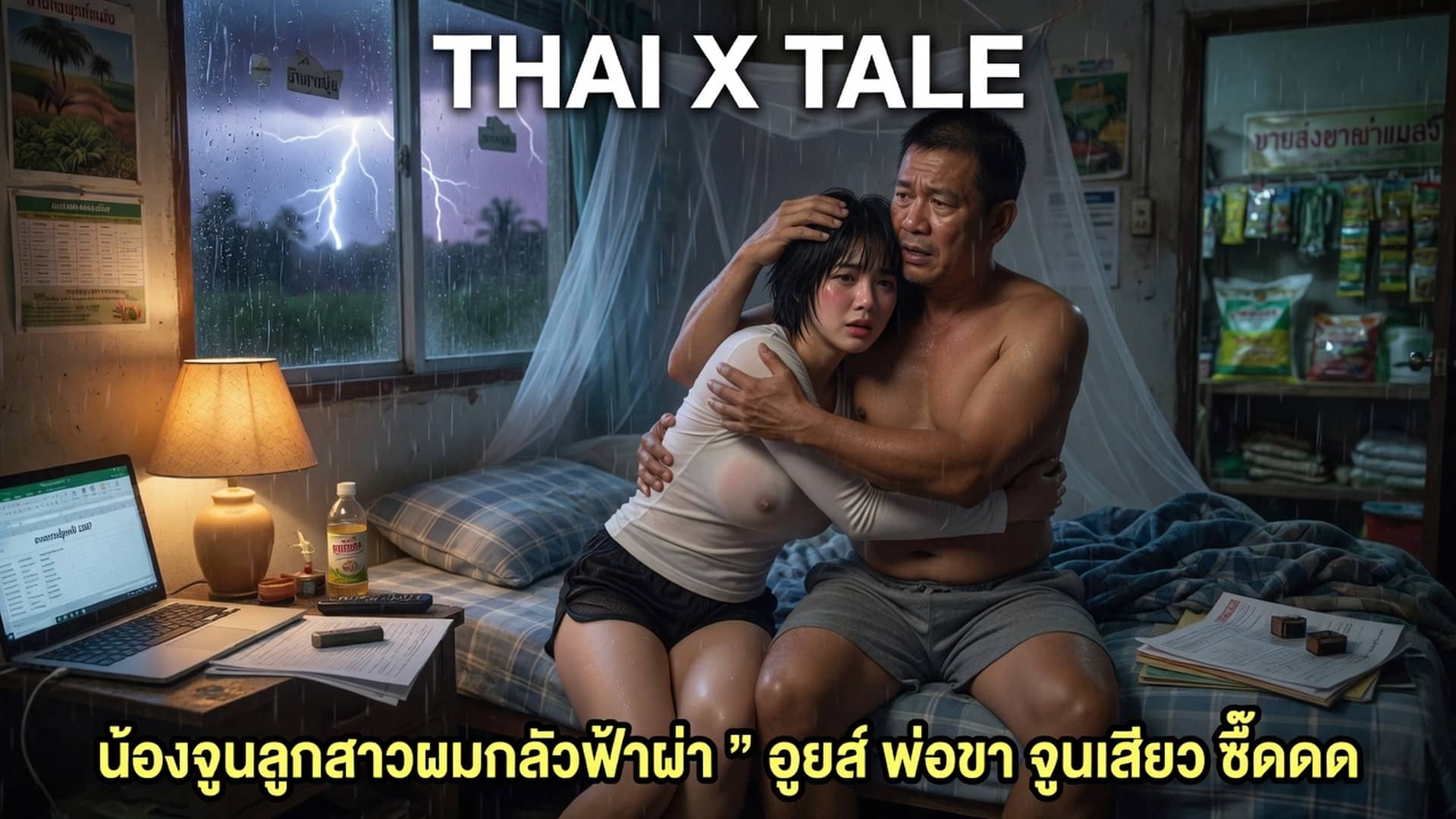 เรื่องเสียว น้องจูนลูกสาวผมกลัวฟ้าผ่า ” อูยส์ พ่อขา จูนเสียว ซี๊ดดด “ | ThaiXTale