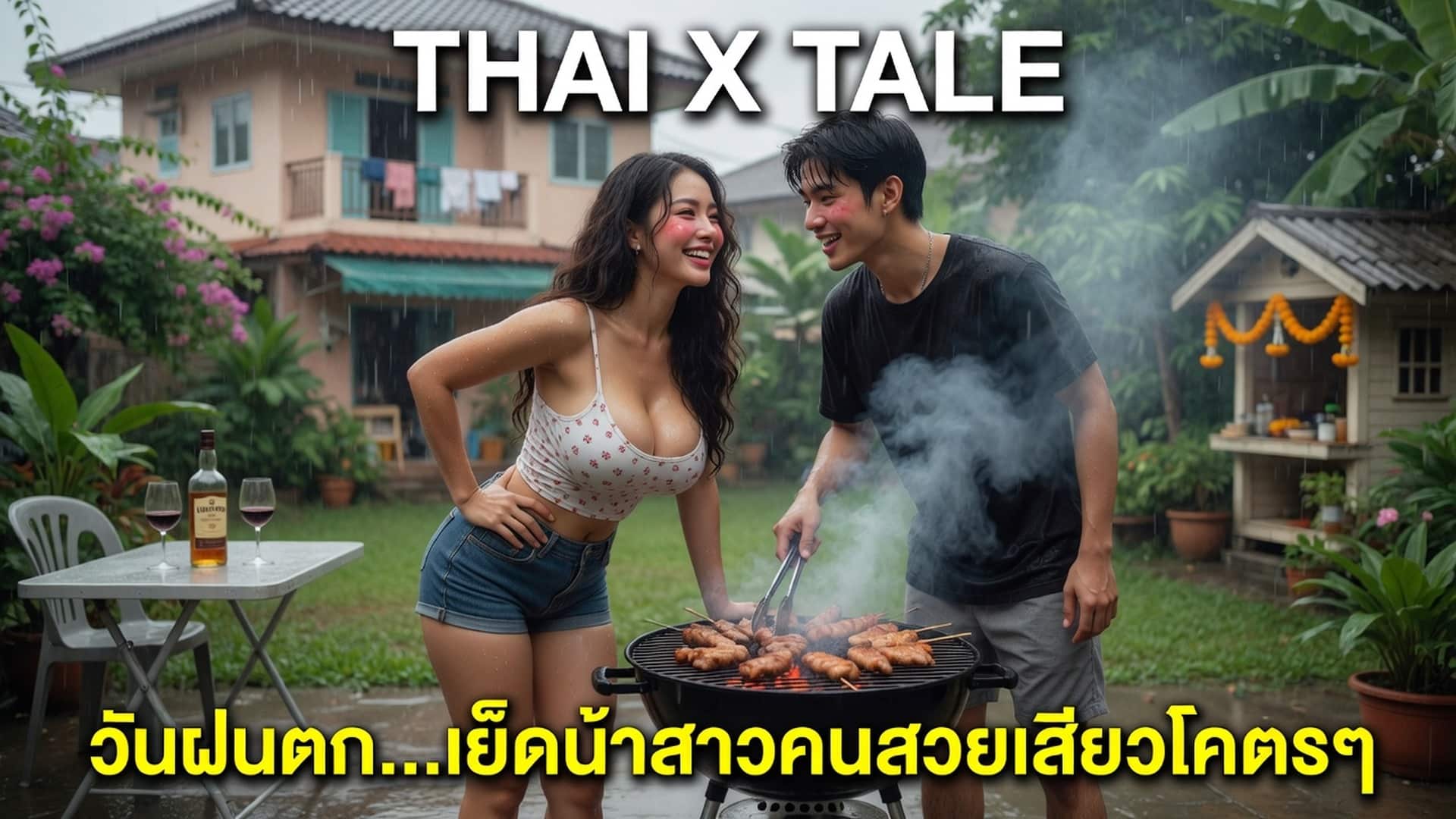 เรื่องเสียว วันฝนตก…เย็ดน้าสาวคนสวยเสียวโคตรๆ | ThaiXTale