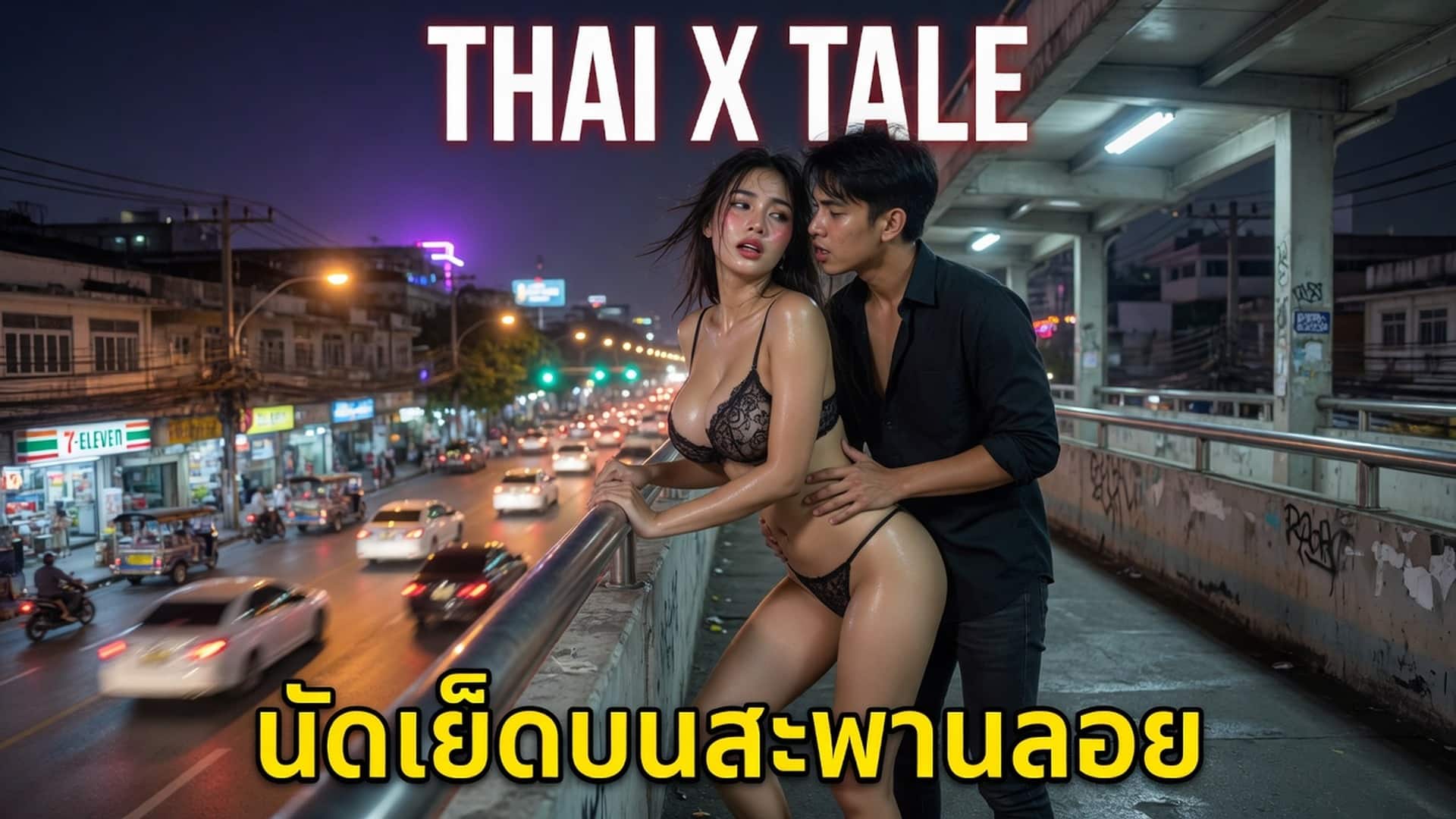 เรื่องเสียว นัดเย็ดบนสะพานลอย | ThaiXTale