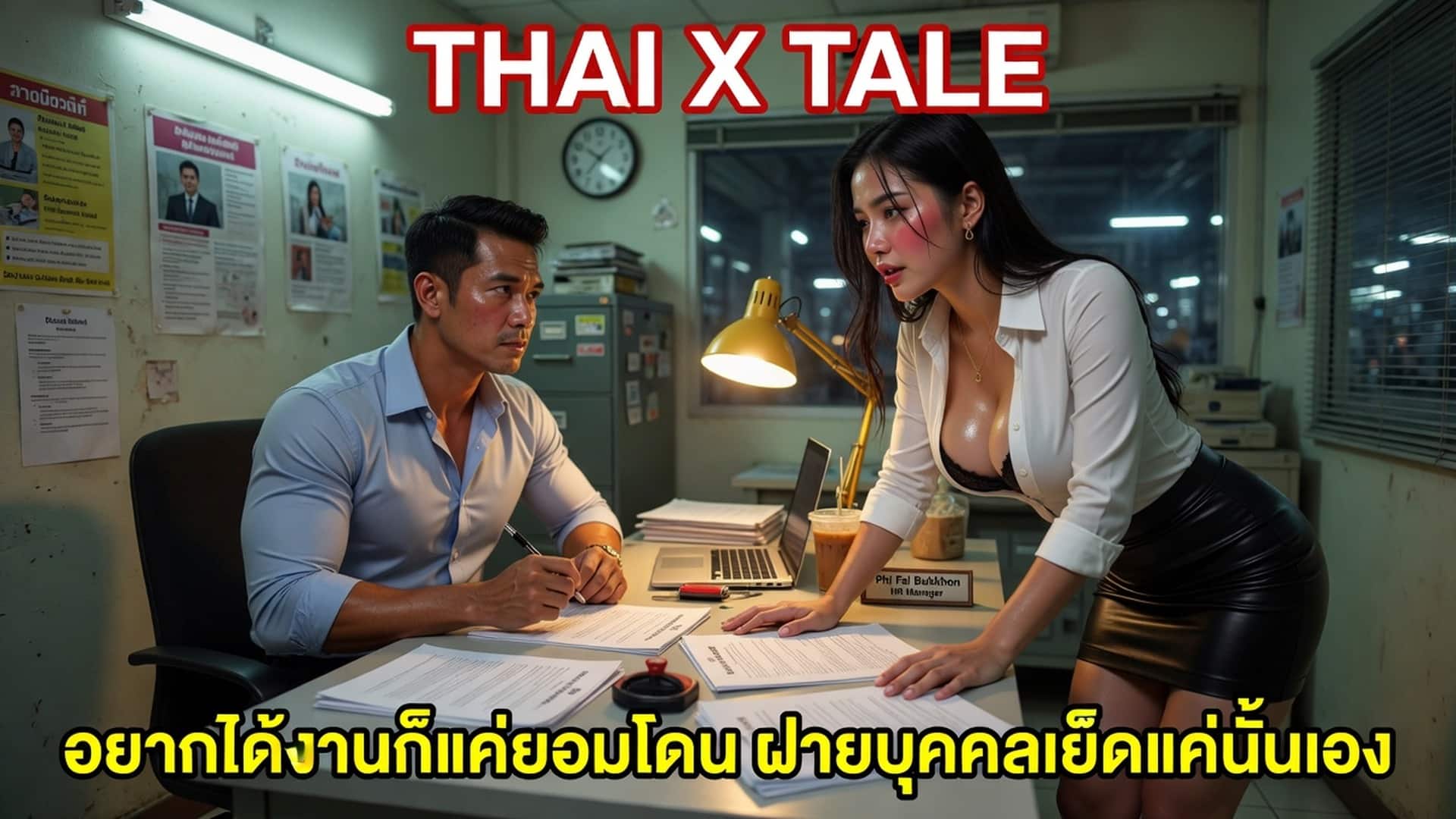 เรื่องเสียว อยากได้งานก็แค่ยอมโดน ฝ่ายบุคคลเย็ดแค่นั้นเอง | ThaiXTale
