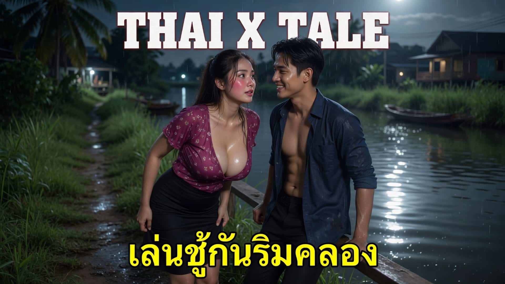 เรื่องเสียว เล่นชู้กันริมคลอง เย็ดแบบไม่สนโลก | ThaiXTale