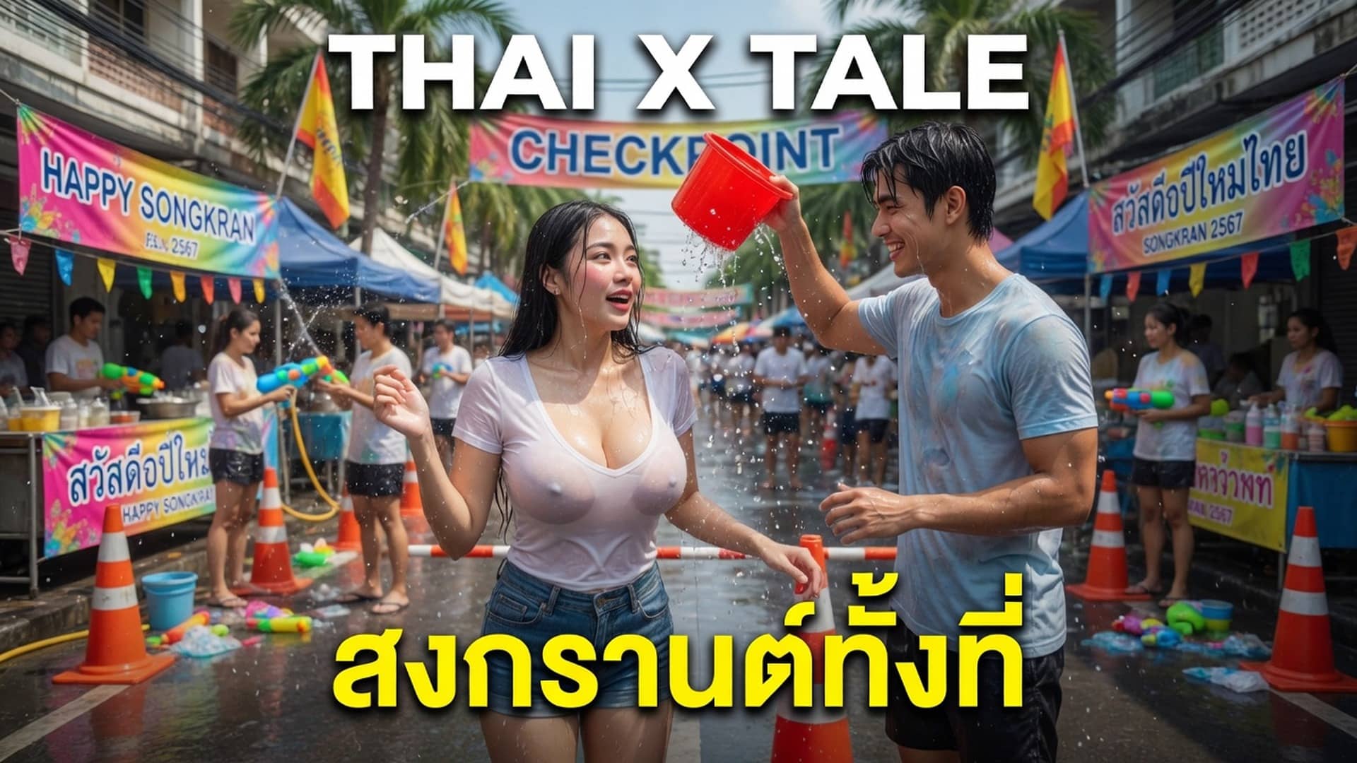เรื่องเสียว สงกรานต์ทั้งที หนูก็ขอน้ำควยพี่ด้วย ได้ไหมคะ ? | ThaiXTale