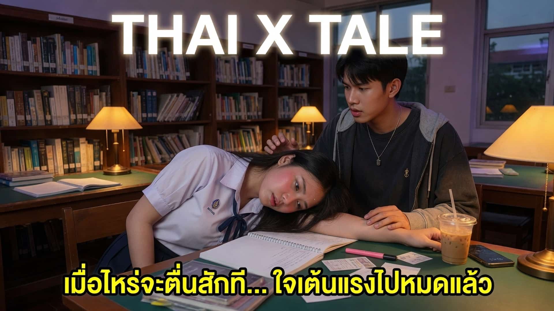 เรื่องเสียว ลักหลับเพื่อนที่ห้องสมุด | ThaiXTale