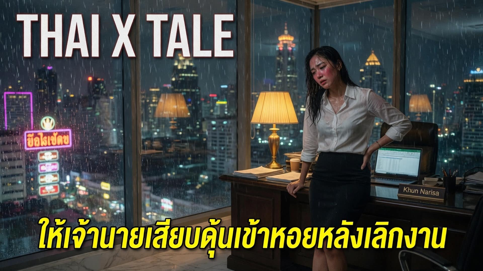 เรื่องเสียว ให้เจ้านายเสียบดุ้นเข้าหอยหลังเลิกงาน | ThaiXTale