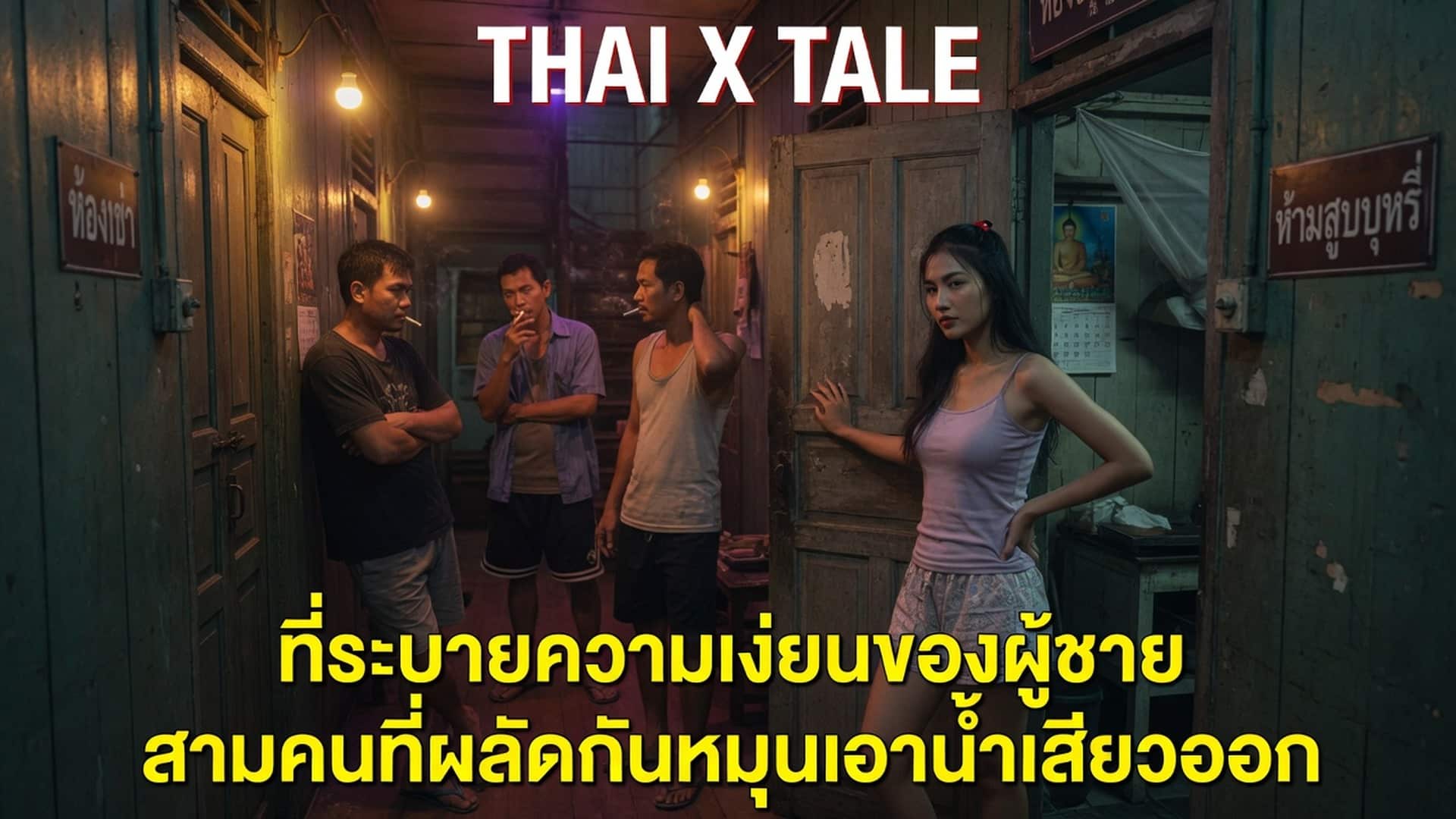 เรื่องเสียว ที่ระบายความเงี่ยนของผู้ชาย สามคนที่ผลัดกันหมุนเอาน้ำเสียวออก | ThaiXTale