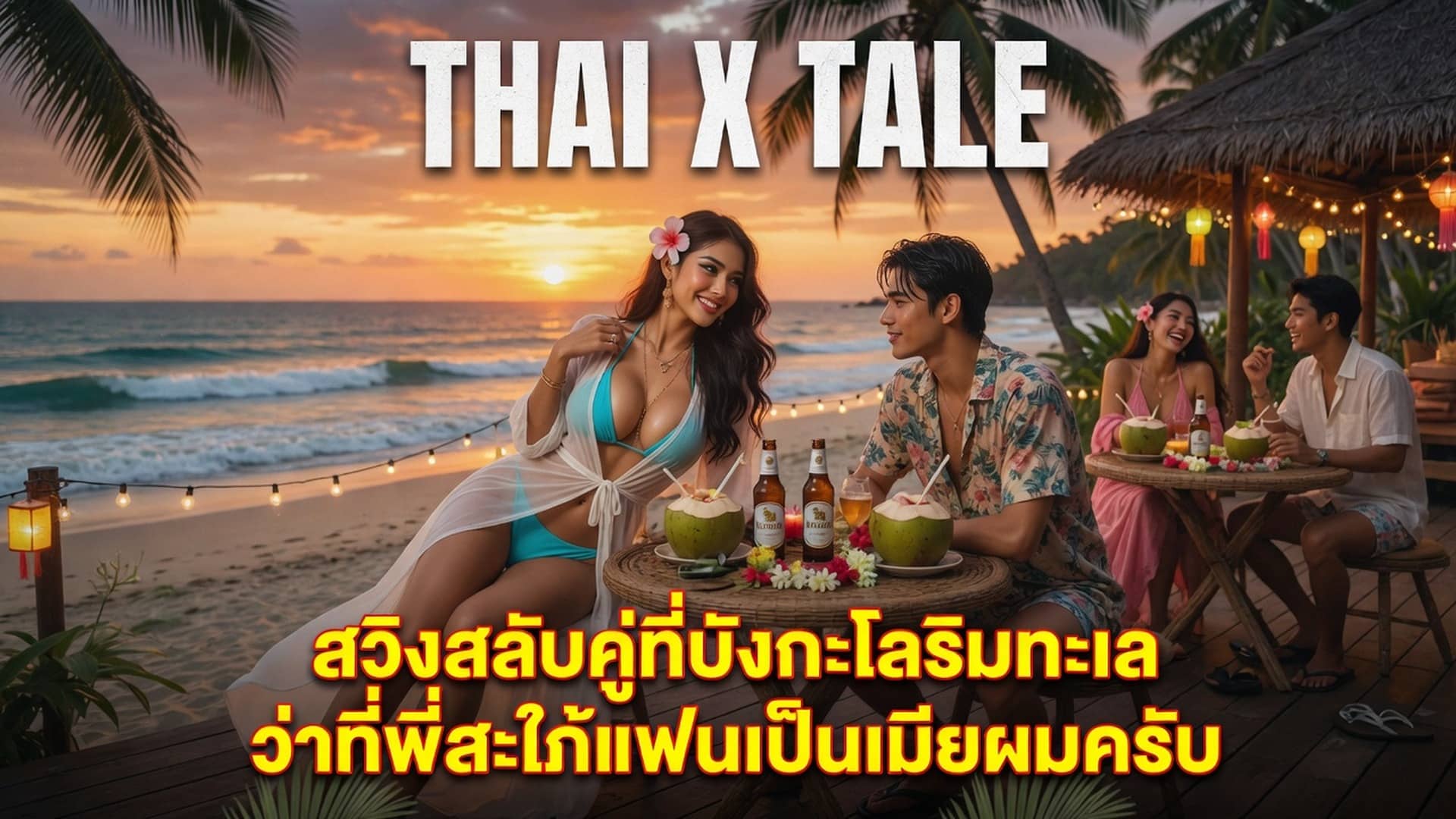 เรื่องเสียว สวิงสลับคู่ที่บังกะโลริมทะเล ว่าที่พี่สะใภ้แฟนเป็นเมียผมครับ | ThaiXTale