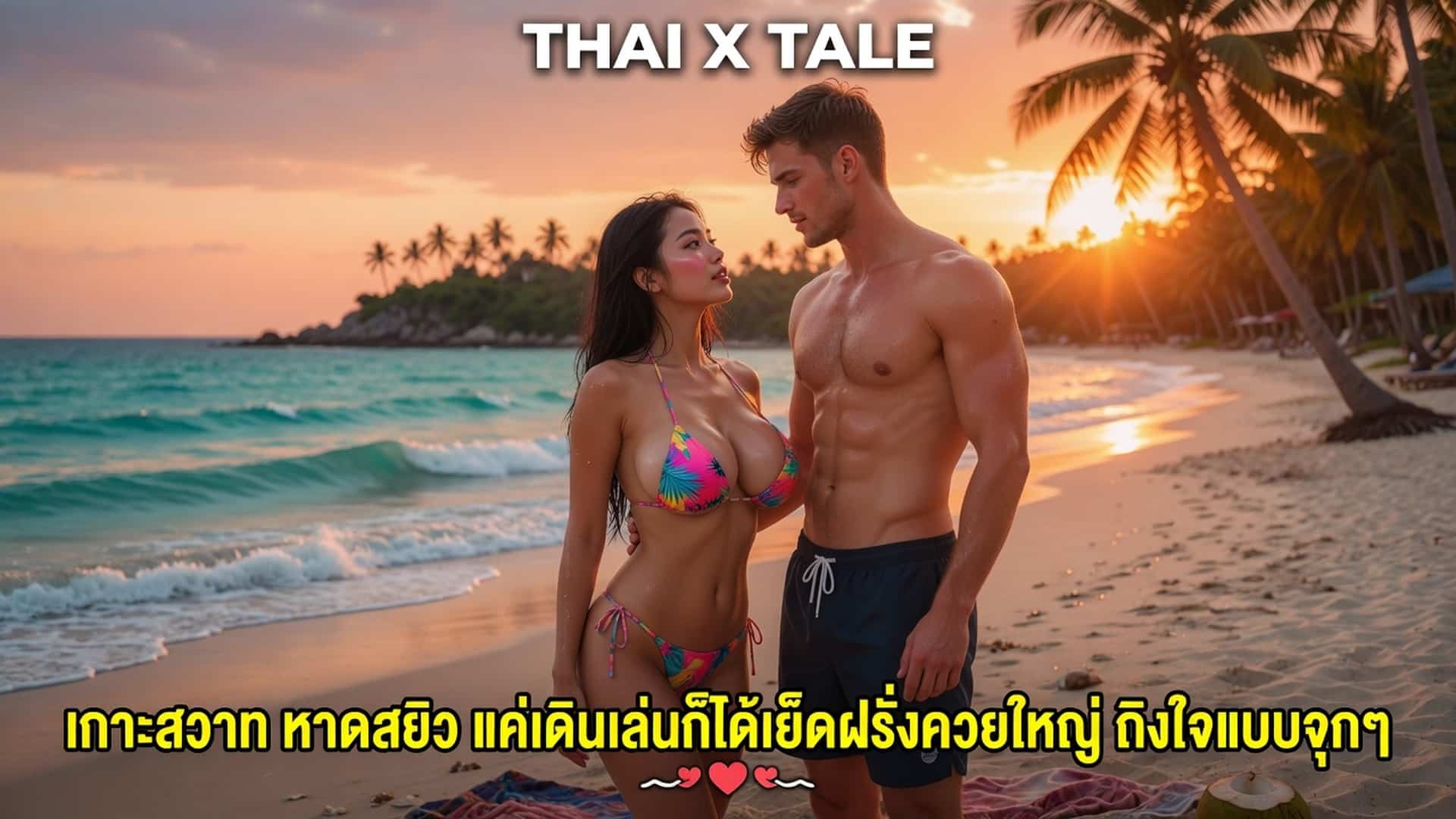 เรื่องเสียว เกาะสวาท หาดสยิว แค่เดินเล่นก็ได้เย็ดฝรั่งควยใหญ่ ถึงใจแบบจุกๆ | ThaiXTale