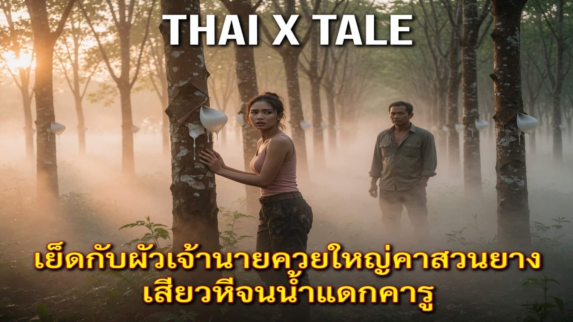 เรื่องเสียว เย็ดกับผัวเจ้านายควยใหญ่คาสวนยาง เสียวหีจนน้ำแตกคารู | ThaiXTale