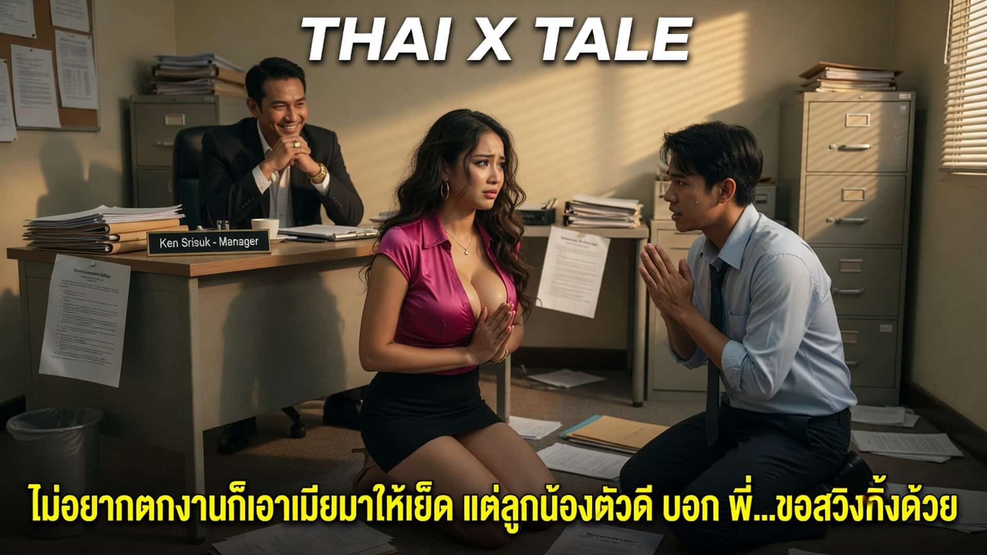 เรื่องเสียว ไม่อยากตกงานก็เอาเมียมาให้เย็ด แต่ลูกน้องตัวดี บอก พี่…ขอสวิงกิ้งด้วย | ThaiXTale