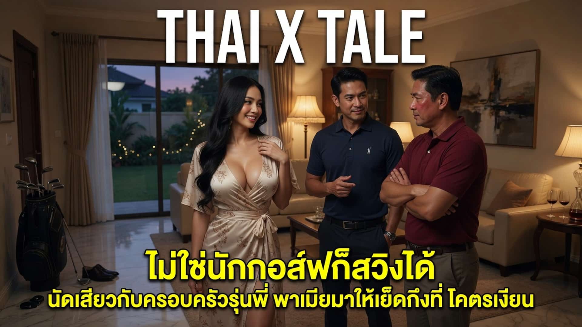เรื่องเสียว ไม่ใช่นักกอล์ฟก็สวิงได้ นัดเสียวกับครอบครัวรุ่นพี่ พาเมียมาให้เย็ดถึงที่ โคตรเงี่ยน | ThaiXTale