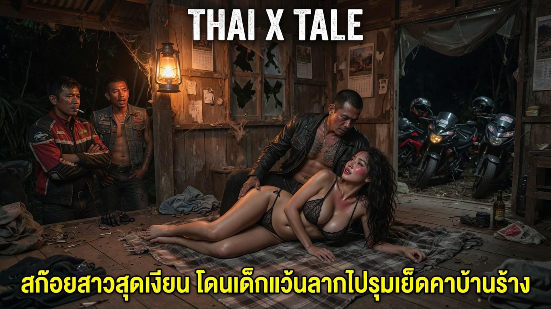 เรื่องเสียว สก๊อยสาวสุดเงี่ยน โดนเด็กแว้นลากไปรุมเย็ดคาบ้านร้าง | ThaiXTale