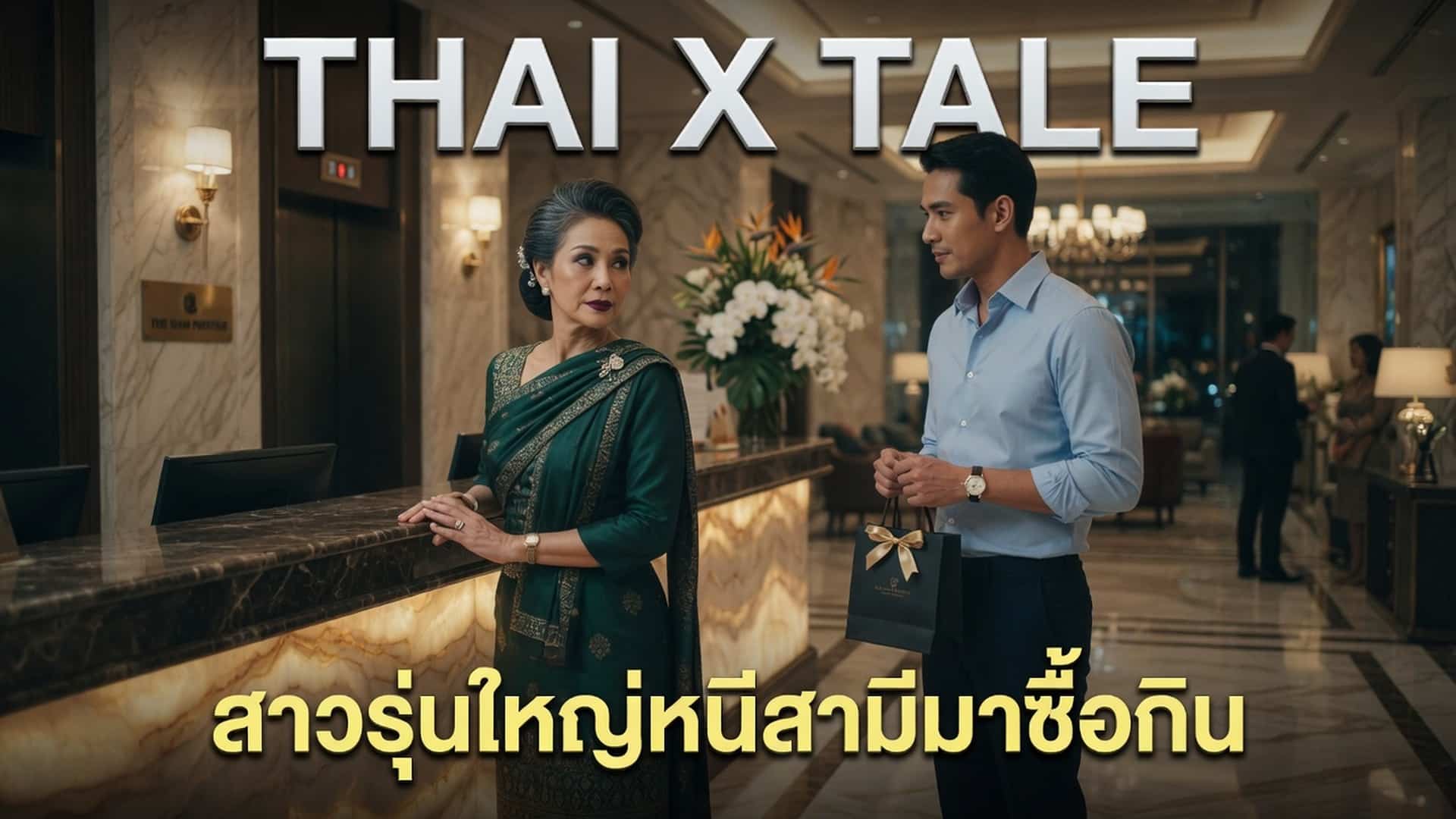 เรื่องเสียว สาวรุ่นใหญ่หนีสามีมาซื้อกิน | ThaiXTale