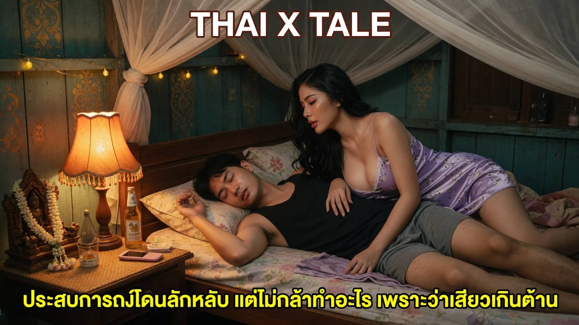 เรื่องเสียว ประสบการณ์โดนลักหลับ แต่ไม่กล้าทำอะไร เพราะว่าเสียวเกินต้าน | ThaiXTale
