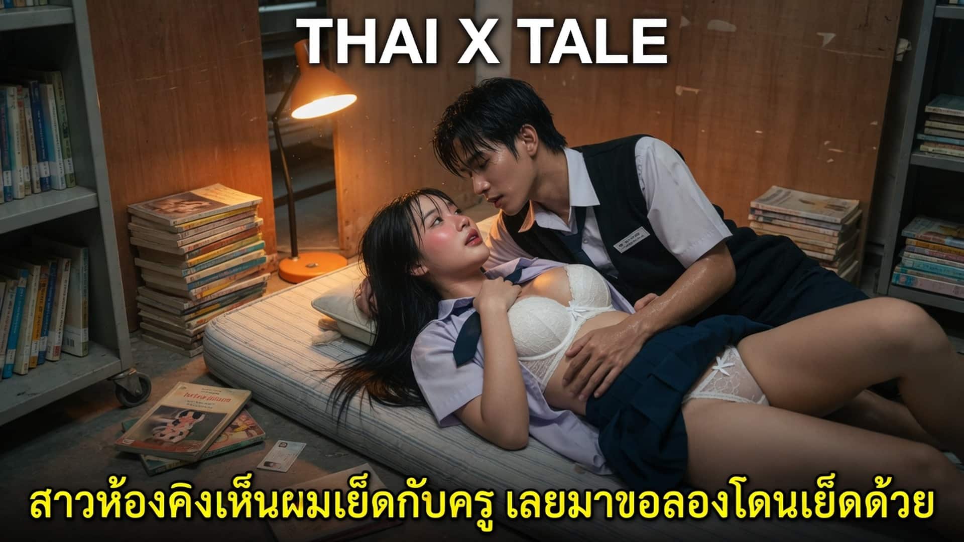 เรื่องเสียว สาวห้องคิงเห็นผมเย็ดกับครู เลยมาขอลองโดนเย็ดด้วย | ThaiXTale