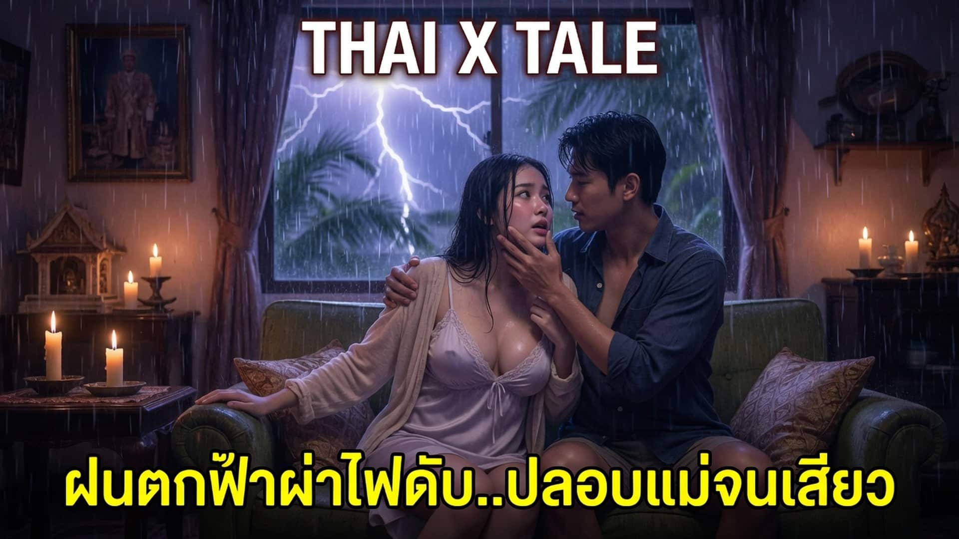 เรื่องเสียว ฝนตกฟ้าผ่าไฟดับ..ปลอบแม่จนเสียว | ThaiXTale