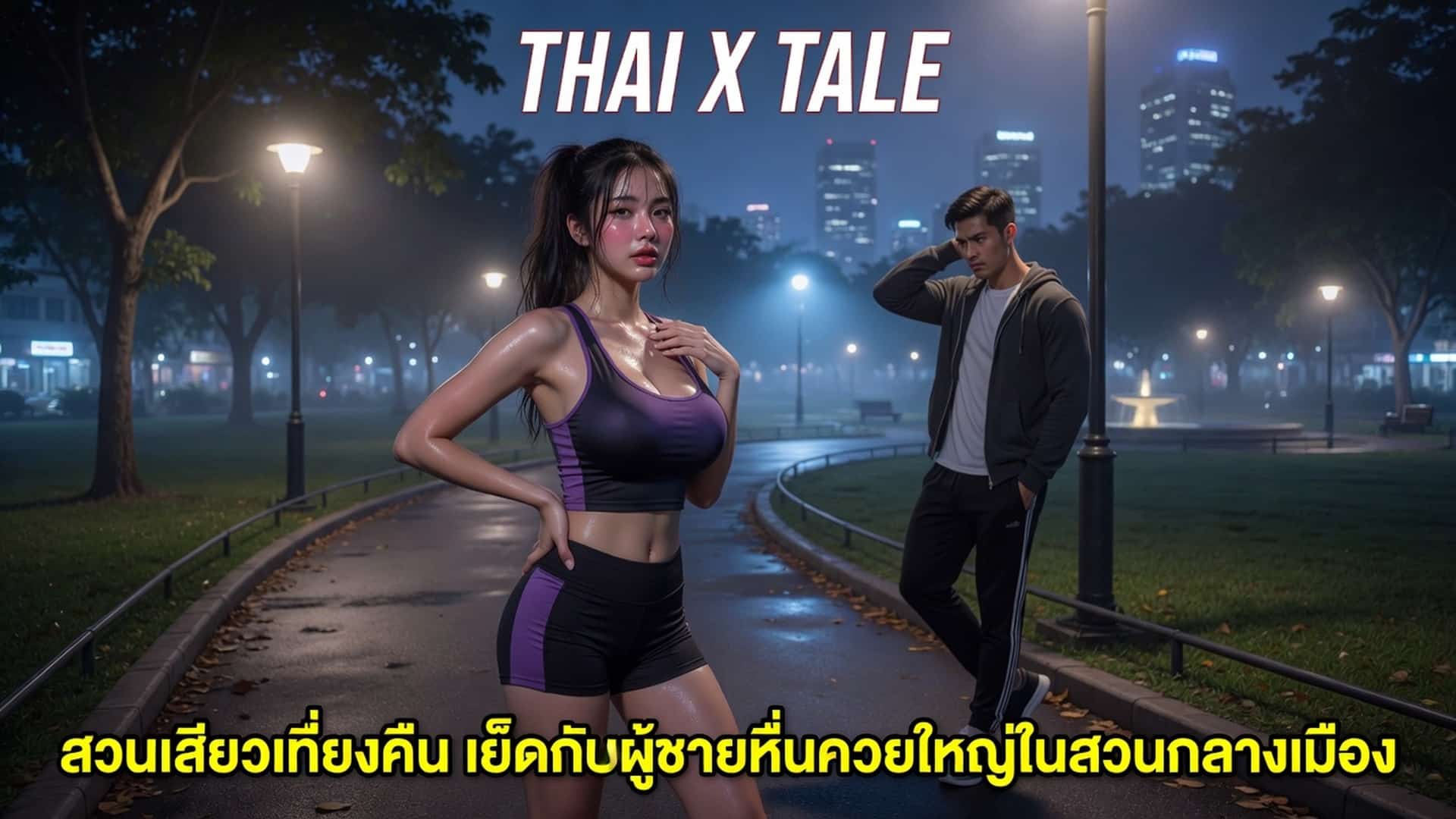 เรื่องเสียว สวนเสียวเที่ยงคืน เย็ดกับผู้ชายหื่นควยใหญ่ในสวนกลางเมือง | ThaiXTale
