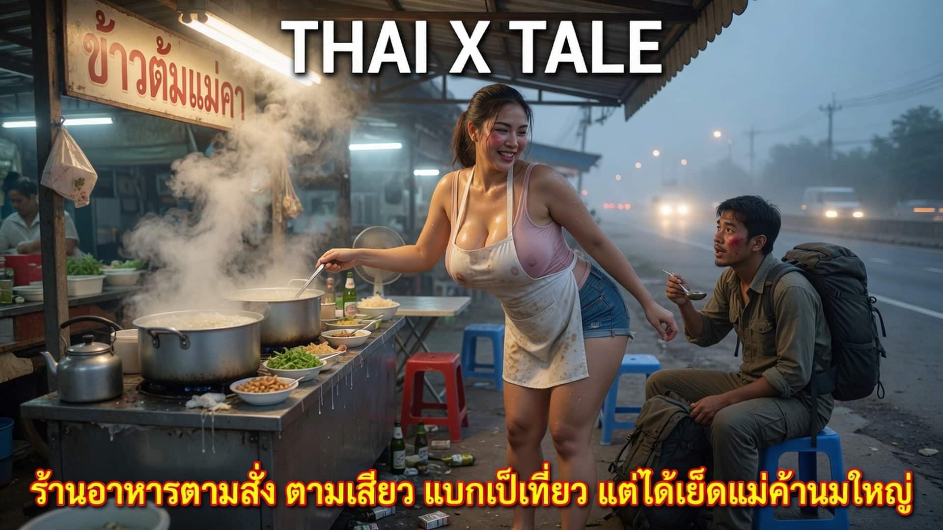 เรื่องเสียว ร้านอาหารตามสั่ง ตามเสียว แบกเป้เที่ยว แต่ได้เย็ดแม่ค้านมใหญ่ หีชมพู | ThaiXTale