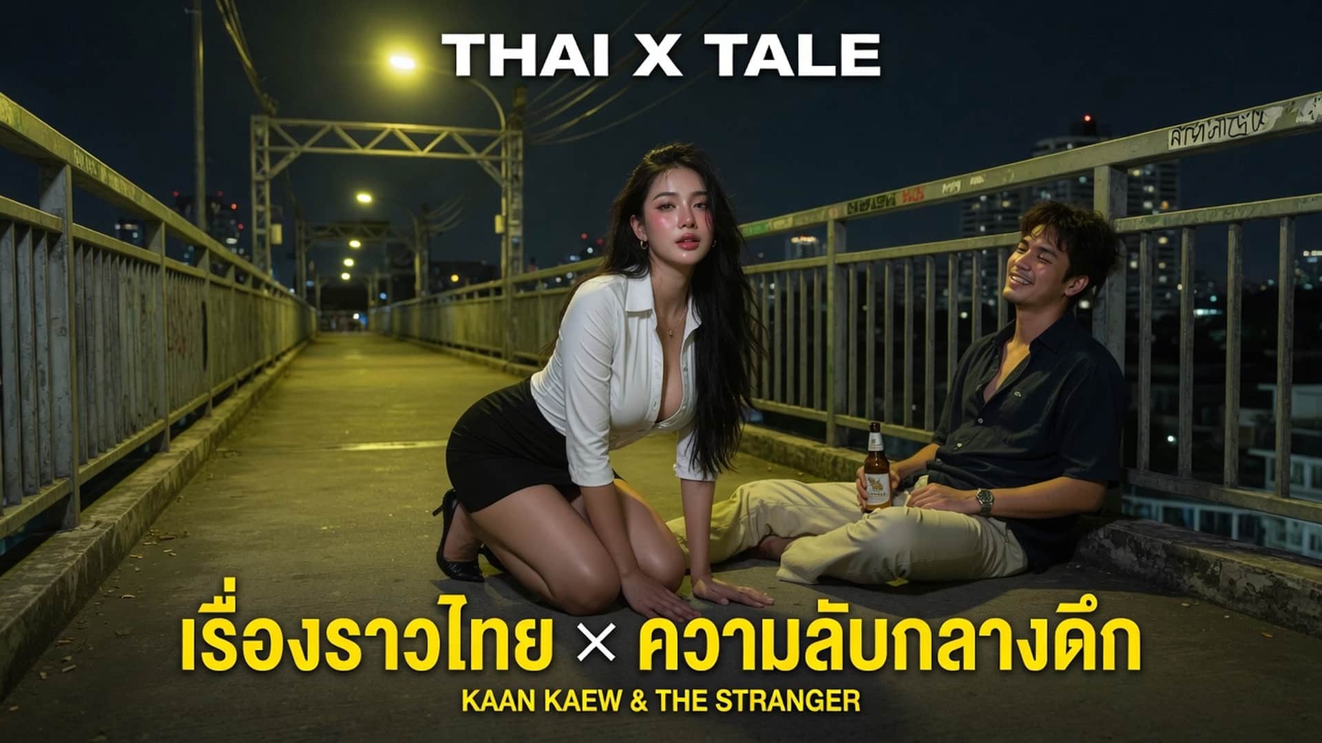 เรื่องเสียว เย็ดเสียว บนสะพายลอย กับชายแปลกหน้าที่เมา นอนชักว่าวควยใหญ่ | ThaiXTale