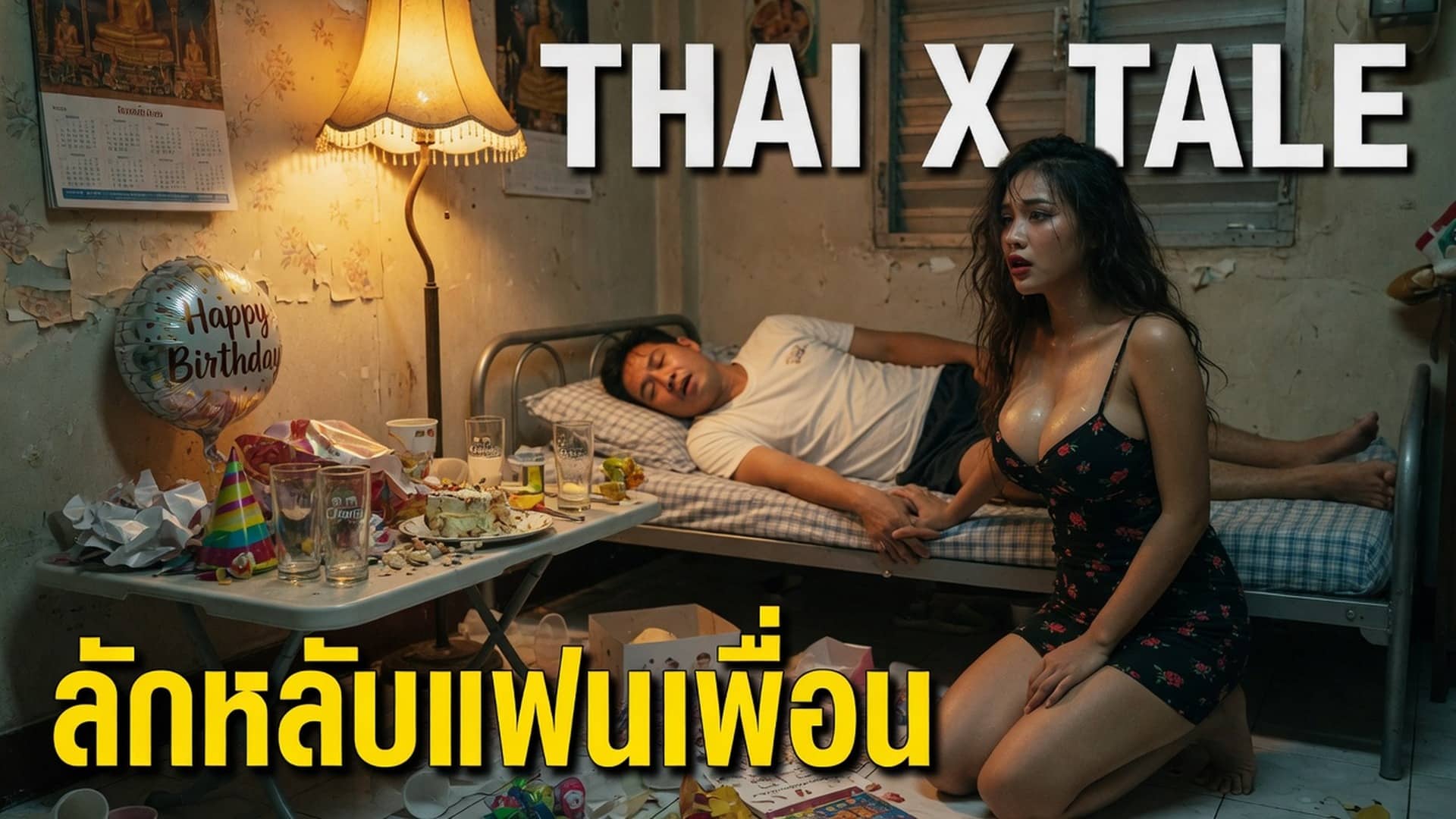 เรื่องเสียว ลักหลับแฟนเพื่อน เมานอนข้างๆ กัน แต่ไม่ได้ตั้งใจนะ แค่ควยใหญ่เลยลองดู | ThaiXTale